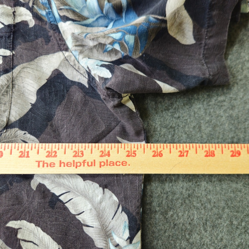 Tommy Bahama XL 100% Silk Floral Camp Shirt Eclectic Grandpa Vacation Beach - Picture 4 of 13